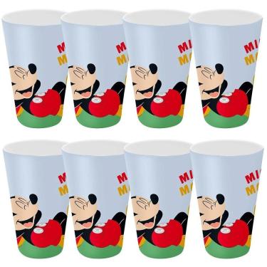 Imagem de Kit 8 Copos Festa Infantil Melamina Mickey Mouse Disney 300ml - Tuut