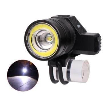 Imagem de Farol de cabeça lanterna cob guiador bike bicicleta mtb speed com zoom Led t6 recarregavel