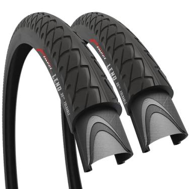 Imagem de Fincci Par de pneus de bicicleta de 66.0 cm – Dobrável Slick 66 x 1,95 pneus de bicicleta para mountain bike MTB Road Hybrid Bicycle 50-559, 30 TPI – Pacote com 2 pneus Leno
