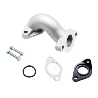 Imagem de PRO BAT Coletor de admissão de 19 mm com kit de parafusos de junta para motor horizontal de 50 cc 90 cc 110 cc 125 cc bicicleta suja quadriciclo quadriciclo quadriciclo, prata