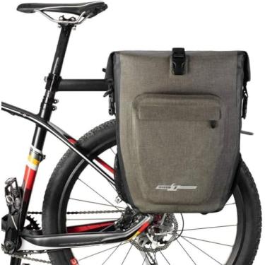 Imagem de Saco de carga de bicicleta sólida pacote de assento de bicicleta cestos de bicicleta armazenamento traseiro durável, verde, 27l