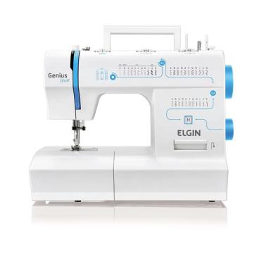Imagem de Máquina De Costura Elgin Jx4035 Portátil Genius, Branco 110v
