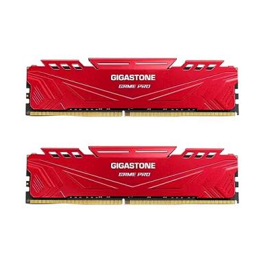 Imagem de 【RAM DDR4】 Kit GIGASTONE Game Pro 32 GB (2 x 16 GB) DDR4 3600MHz PC4-28800 CL 18-22-22-42 Intel XMP 2.0 AMD Ryzen 1.35V UDIMM 288 pinos sem buffer, sem buffer, sem ECC, alto desempenho, memória de