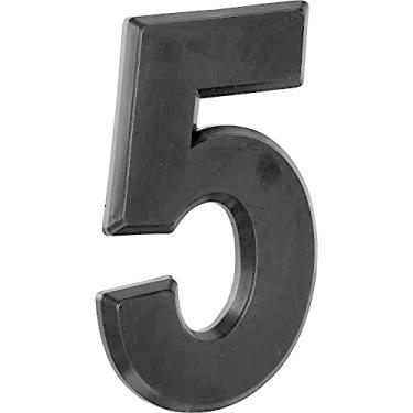 Imagem de Número Residencial 3D"5" Plástico ABS Preto Metalcromo