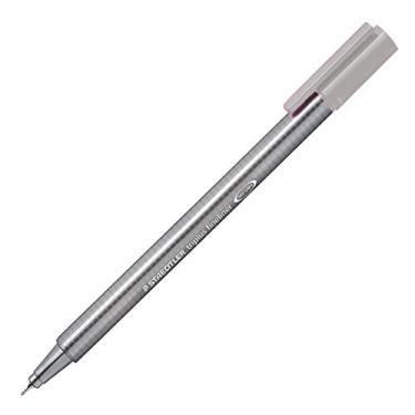 Imagem de STAEDTLER Caneta Ponta Fina Triplus Fineliner 0.3mm 1 Unidade Cinza Claro - 334-82 - Corpo Ergonômico Triangular – Ideal para Escrita e Bullet Journal