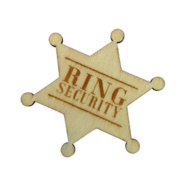 Imagem de D DOLITY Alfinete de crachá de segurança de anel de madeira para presente para acessórios de casamento
