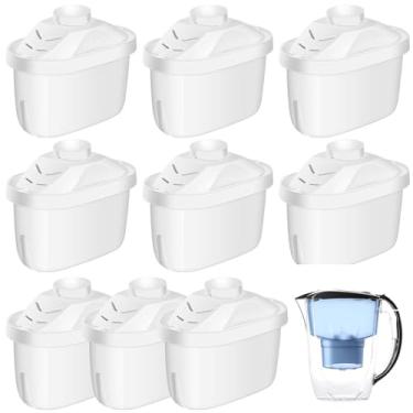 Imagem de Tujoe 9 peças de substituição de filtro de água alcalina de substituição de jarro de água alcalina para melhorar a água potável alcalina e saudável
