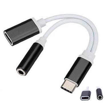 Imagem de Cabo Adaptador 2 Em 1 Carregador + Entrada P2 3.5mm Áudio Auxiliar Car