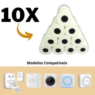 Imagem de Bobina papel térmico p/ Mini Impressora portátil gatinho - Xd Mega, Br