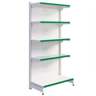 Imagem de Gôndola Fit Centro Para Supermercados 1 Ponta 2,02m Bandejas Inclinave