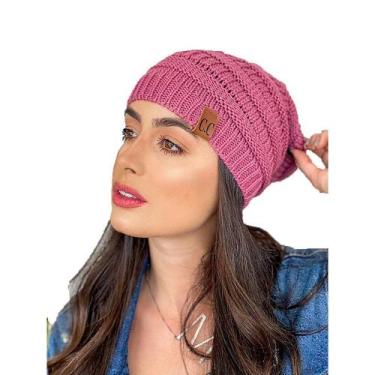 Imagem de Touca Caída Tricô Gorro Boina Beanie Lã Masculina Feminina Macio Quent