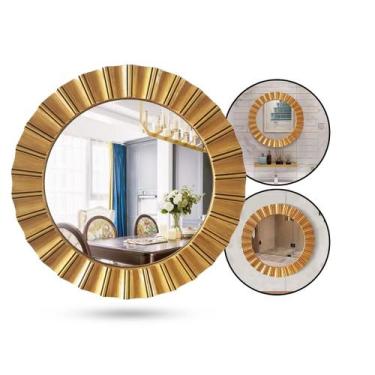 Imagem de Espelho Redondo Decorativo Banheiro Quarto Design Inovador - Triboshop