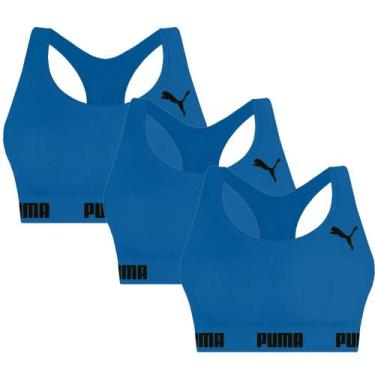 Imagem de Kit Com 3 Top Sem Costura E Sem Bojo Com Costas Nadador Fitness Fit Pa