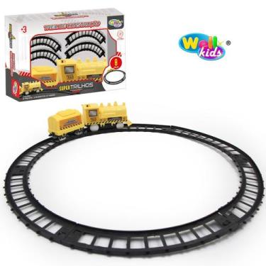 Imagem de Trem Locomotiva de Construção com Trilho, brinquedo a Pilha Super Tril