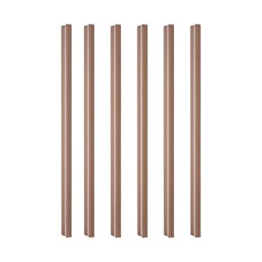 Imagem de 6 Puxador De Guarda Roupa Porta Moveis Alumínio Slim Asa 160mm (Cobre Fosco)