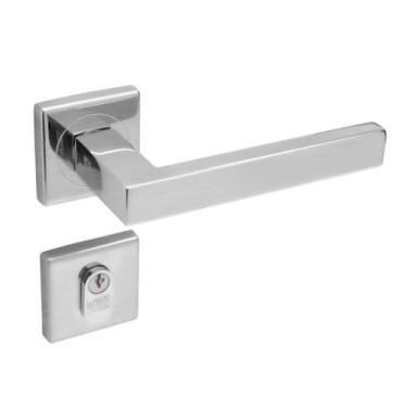 Imagem de Conjunto de fechadura La Fonte 455 Inox ST2-Evo 55 Roseta 347 - La Fon