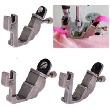 Imagem de 03 Calcador Pezinho Pregar Elástico Costura Reta Industrial - Evolvere
