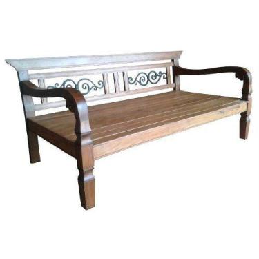 Imagem de Banco Leito Pelicano Em Madeira De Demolição - Cód 1958 - Barrocarte