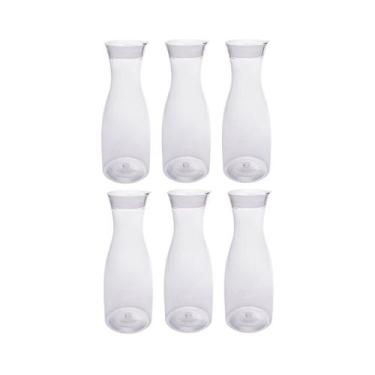 Imagem de Kit 6 Garrafas De Água Suco 1L Atacado Restaurante Cinza - Plasútil, G