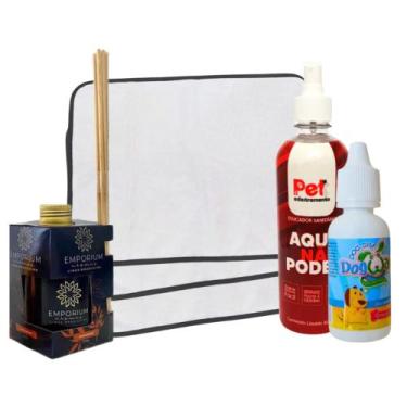 Imagem de Kit 3 Tapetes Higiênicos Pet +  Difusor de Ambiente S 250ml + Xixi Sim