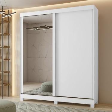 Imagem de Guarda-Roupa Zeine 2 Portas de Correr 2 Gavetas Com Espelho E Pés Móve