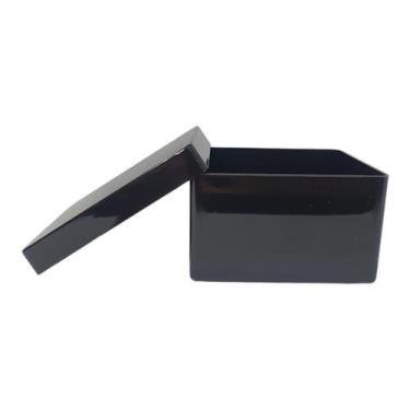 Imagem de Caixinha Acrílica 7cm Preta Para Colocar Brinco Colare Anél - Russo Ar