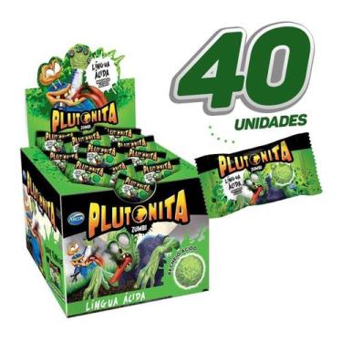 Imagem de Chiclete Plutonita Língua Ácida Arcor Display C/40 Un Doce Refrescante