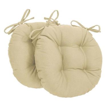 Imagem de Almofada Para Cadeira Redondo Ø40cm - 2pçs - FASTLAR, *Creme