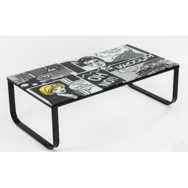 Imagem de Mesa de Centro Skara Tampo de Vidro Comics - 24223 - Sun House