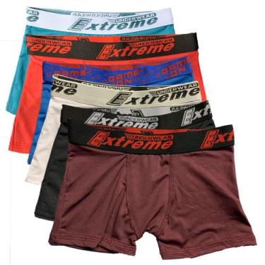 Imagem de Kit 6 Cuecas Boxer Infantil Fristyle Em Microfibra Lisa, G
