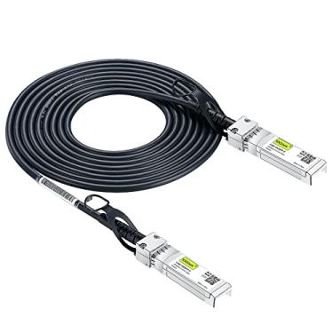 Imagem de 10Gtek Cabo Twinax SFP+ DAC 10G, SFP+ para SFP+ Conexão direta de cobre passivo para Cisco SFP-H10GB-CU3M, Ubiquiti UniFi UC-DAC-SFP+, Fortinet, TP-Link, 3 metros