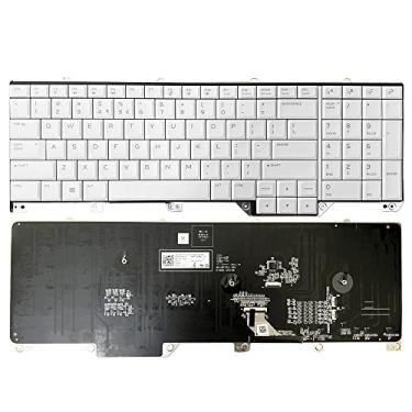 Imagem de GinTai Substituição de teclado retroiluminado dos EUA para Dell Alienware 17 R5 Area 51M 07NF7F RGB PK132F11B01 NSK-EYBBC (branco)
