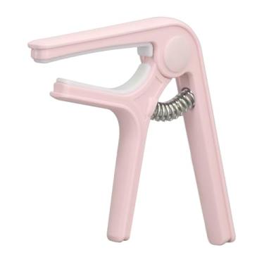 Imagem de Capo de Guitarra Abs Premium, para Ukulele Acústico Baixo Banjo e Bandolins, Mola Resistente para Pressão Uniforme e Fácil Operação (Pink)