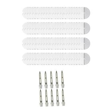 Imagem de harayaa 100x Protetor de fusão de calor Peças de isolamento térmico com espaçadores de escala para colagem de extensão de cabelo Cabeleireiros Entusiastas de