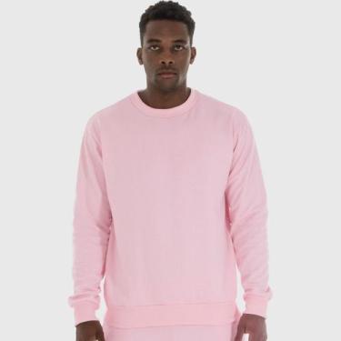 Imagem de Blusa Moletom Gola Redonda Masculino Benellys, P, Rosa