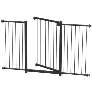 Imagem de Grade portão pet bebê divisor ambiente 70 cm 85 cm 110 cm até 128 cm -