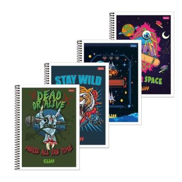 Imagem de Caderno Espiral Foroni Universitário  Capa Flexível Cliff 10 Matérias 