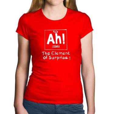 Imagem de Baby Look Algodão AH The element of surprise - Foca na Moda, Vermelho,