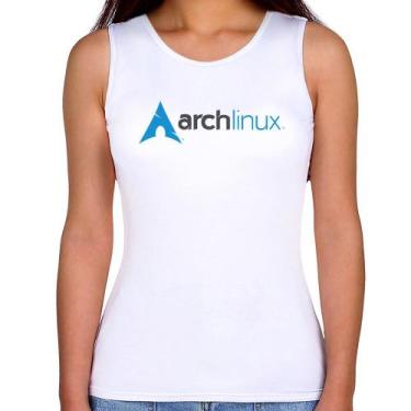 Imagem de Regata Feminina Arch Linux Logo - Foca na Moda, Branco, P