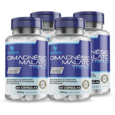 Imagem de Kit Com 04 - Dimagnésio Malato Triplo (Malato, Bisglicinato e Cloreto 