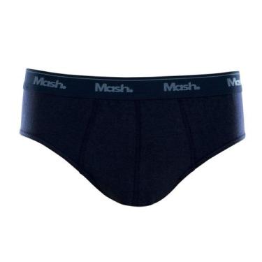 Imagem de Cueca Mash 73.58 Slip Confortável Malha 100% Algodão, M, Azul