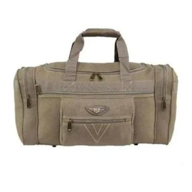 Imagem de Mala De Mão Viagem Grande Kvn Em Lona De Qualidade, Bege