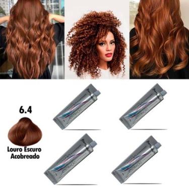Imagem de Kit 04 Coloração Louro Escuro Aco N 6.4 Mairibel/Hidraty 60g