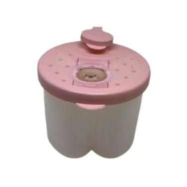 Imagem de Dosador de Leite em Pó Com 3 Divisórias Ursa Plasútil - Plasutil, Rosa