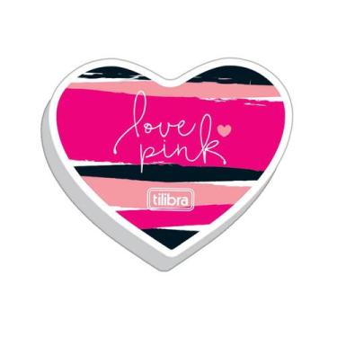 Imagem de Borracha FoFa Love Pink Coração/Círculo - Tilibra