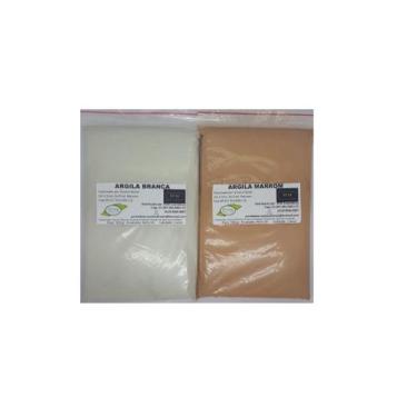 Imagem de Argila Branca e Marrom 500gr - Pemcosméticos Ervas E Raízes