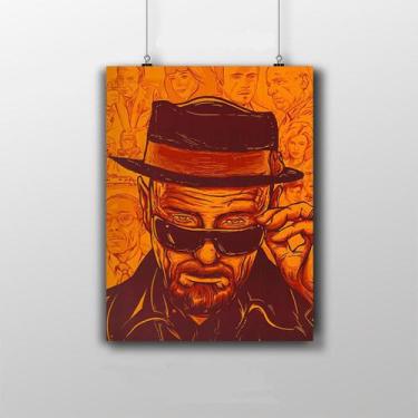 Imagem de Placa Decorativa Heisenberg Breaking Bad Série Desenho Artwork - Nerde