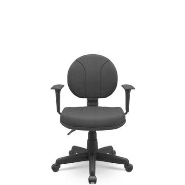 Imagem de Cadeira Executiva Operativa Poliéster Giratória c/ Braços Reguláveis -