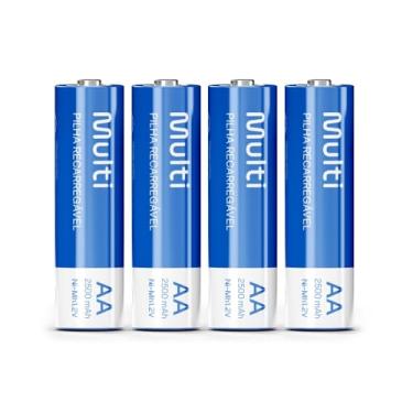 Imagem de Pilhas Recarregáveis AA 2500Mah com 4 Unidades Multilaser - CB052