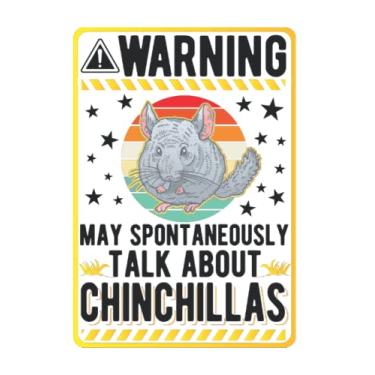 Imagem de Chinchilla Notebook: Warning May Spontaneously Talk About Chinchillas / 6x9 Inches / 120 ruled Sites